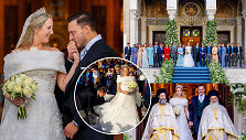 Atėnuose &ndash; Graikijos karaliaus dukters princesės Theodoros ir teisininko Matthew Kumaro vestuvės
