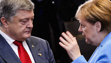 Petro Poro&scaron;enka ir Angela Merkel
