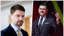 Mykolas Majauskas spaudė, Tomas Danilevičius (de&scaron;inėje) atsi&scaron;audė.