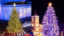 Vilniaus ir Kauno kalėdinės eglės