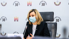 Ritos Tama&scaron;unienės, Česlavo Ol&scaron;evskio ir Kęstučio Vilkausko spaudos konferencija
