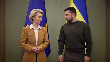 Europos Komisijos pirmininkė Ursula von der Leyen ir Ukrainos lyderis Volodymyras Zelenskis