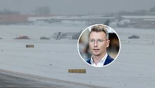 Tadas Vasiliauskas ir nuo tako nuslydęs lėktuvas