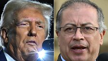 Donaldas Trumpas ir Gustavo Petro / MANDEL NGAN RAUL ARBOLEDA / AFP