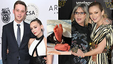 Carrie Fisher, Billie Lourd su sužadėtiniu Austenu Rydellu