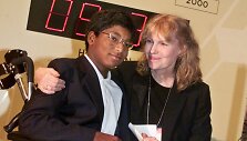 Mia Farrow su įsūniu Thaddeus 