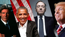 JAV prezidentai kine ir politikoje / H.Fordas, B.Obama, K.Spacey, D.Trumpas/ P.Žuk fotokoliažas
