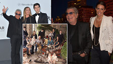 Roberto Cavalli su buvusia žmona Eva Cavalli, vaikais, anūkais, mylimąja Sandra Nilsson-Bergman