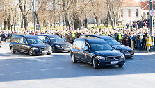Pratybose žuvusių Jungtinių Amerikos Valstijų karių pagerbimo ir i&scaron;lydėjimo ceremonija Vilniuje
