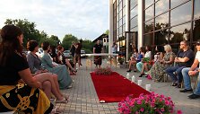 Akimirka i&scaron; Gintės Ramutytės darbų parodos atidarymo