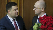 Volodymiras Hroismanas ir Arsenijus Jaceniukas