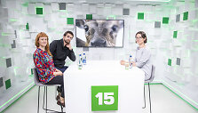 15min studijoje &ndash; filmo &bdquo;Animus Animalis&ldquo; režisierė Aistė Žegulytė ir montažo režisierius Mikas Žukauskas.