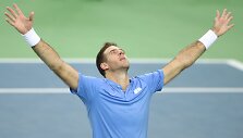 Juanas Martinas del Potro įspūdingame Daviso taurės trileryje patiesė Mariną Čiličių