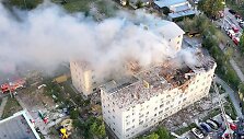 Dronų atakos Charkive padariniai