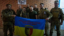 V.Zelenskis apsilankė kovos veiksmų zonoje