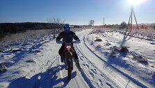Pasivažinėjimas motociklu žiema