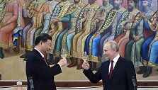 Kinijos prezidentas Xi Jinpingas ir Rusijos lyderis Vladimiras Putinas