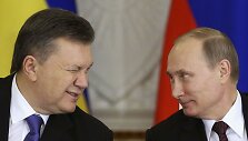 Ukrainos prezidentas Viktoras Janukovyčius ir Rusijos prezidentas Vladimiras Putinas