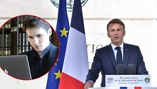 Pavelas Durovas ir Emmanuelis Macronas