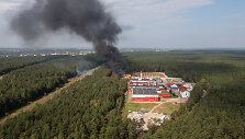 Gaisras Vilniaus dujų pilstymo stotyje 