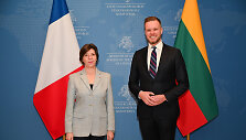 Ministras G. Landsbergis susitiko su Prancūzijos užsienio reikalų ministre Catherine Colonna