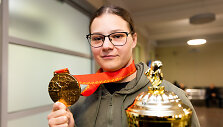Vilniaus oro uoste pasitiktos  Europos bokso čempionato prizininkės: Gabrielė Stonkutė ir Ana Starovoitova