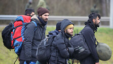 Migrantai Lenkijos pasienyje