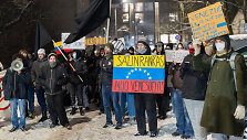 Protesto akcija prie&scaron; JAV veiksmus Venesueloje