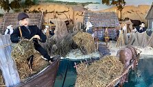 Menininkės Aidos Pečeliūnienės sukurta ekspozicija apie gyvenimą Kur&scaron;ių nerijoje 19 amžiuje.