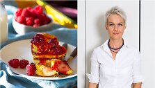Nida Degutienė ir jos keptos obuolių skiltelės te&scaron;loje