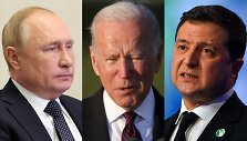 V.Putinas, J.Bidenas ir V.Zelenskis
