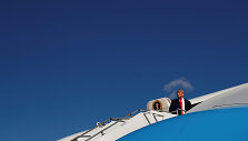 JAV prezidentas Donaldas Trumpas lėktuvu vyksta į Ohajo valstiją