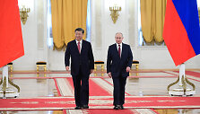 Kinijos prezidentas Xi Jinpingas ir Rusijos lyderis Vladimiras Putinas