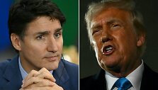 Justinas Trudeau ir Donaldas Trumpas / MAURO PIMENTEL JIM WATSON / AFP