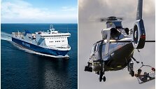 Keltas &bdquo;Victoria Seaways&ldquo; / Karinių oro pajėgų sraigtasparnis (asociatyvinės nuotr.)
