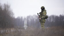 Baltarusių karys pasienyje su Ukraina /  / AP