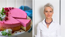Nida Degutienė ir jos gamintas var&scaron;kės tortas su aviečių putėsiais