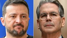 Volodymyras Zelenskis ir Scottas Bessentas / AFP