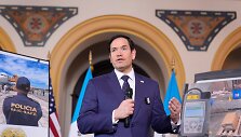 JAV valstybės sekretorius Marco Rubio / MARK SCHIEFELBEIN / AFP