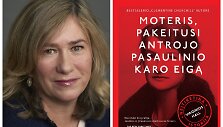 Ra&scaron;ytoja Sonia Purnell ir knygos vir&scaron;elis. 15min koliažas