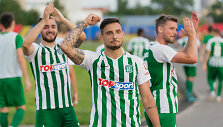 Vilniaus &bdquo;Žalgirio&ldquo; futbolininkai: M.Karamarko ir H.Videmontas.