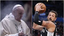 Popiežius Pranci&scaron;kus ir Marco Belinelli