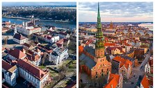 Kaunas (kairėje) ir Ryga (de&scaron;inėje)