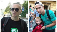 Tadas Juodsnukis ir Vaidos Grik&scaron;aitės sūnus su Cristiano Ronaldo Vilniuje 
