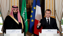 Mohammedas bin Salmanas ir Emmanuelis Macronas