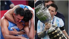 Luisas Scola ir Lionelis Messi