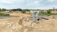 Būsimojo pėsčiųjų ir dviratininkų tilto statybos