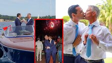 Ralfo Schumacherio ir &Eacute;tienne Bousquet-Cassagne vestuvių akimirka