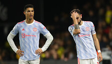 Cristiano Ronaldo ir Bruno Fernandesas