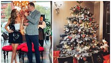 Viktorija Siegel su &scaron;eima, Viktorijos Siegel namuose sužibusi kalėdinė eglė